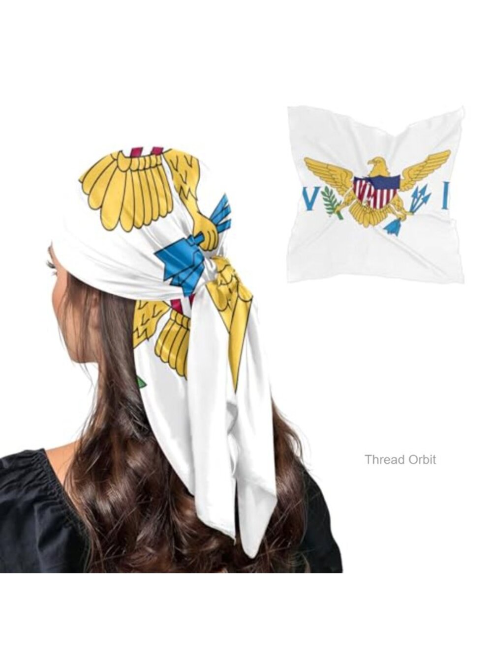 Polyester Square Head Scarf Silky Hair Wrap Bandana Neck Scarf